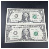 (Times 2) 2013 $1 Star Notes, Crisp