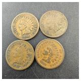 4 Better Date Indian Head Cents -1883 and Others