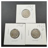 7 Buffalo Nickels - 1928 and More