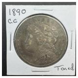 1890-CC Carson City Key Date Morgan Silver Dollar