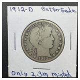 1912-O Barber Silver Half Dollar
