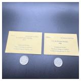 1936 & 1937 Buffalo Nickels In Original Littleton