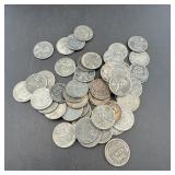 (50) 1943 Steel Wheat Wheat Cents