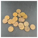 (20) Canadian Pennies (1970s)