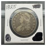 1825 Capped Bust Silver Half Dollar