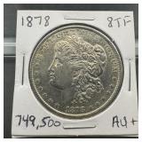 1878 Eight Tail Feathers Morgan Silver Dollar