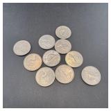 (10) Canadian Nickels (1984-1989)