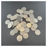 Approximately 50 Canadian Dimes (1972-1979)