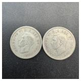(2) Canadian Silver Dimes (1941 & 1943)