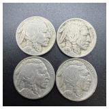 (4) 1930 Buffalo Nickels