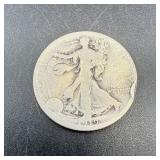 Key 1919-d Walking Liberty Half Dollar