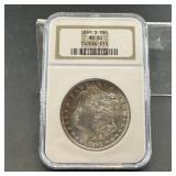1881-S MS63 Toner Morgan Silver Dollar