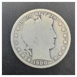 1900 Barber Silver Half Dollar