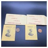 (2)littleton Kennedy Looks At Lincoln Stamped Cent