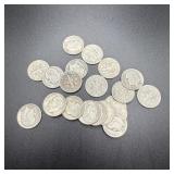 (20) 1946 Silver Roosevelt Dimes