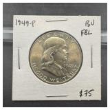 1949-p Franklin Silver Half Dollar