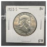 1952-s Franklin Silver Half Dollar