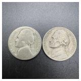 Jefferson Nickels - 1945 & 1948 Include Silver War