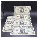 (4) 1963 $1 Bills (2 Unmarked, Series A, Series B)