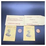 (2)littleton Kennedy Looks At Lincoln Stamped Cent