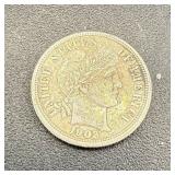 1902 Barber Silver Dime