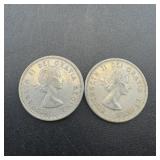 1958 & 1960 Canadian Quarters
