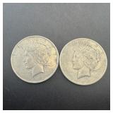 1922-d & 1926-s Peace Dollars (silver)