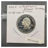 2004 Proof Wisconsin Washington Silver Quarter (90