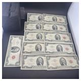 (11) 1963 $2 Red Seal Note