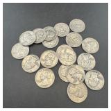 (19) Silver Washington Quarters (mixed Dates)
