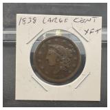 1838 Large Cent