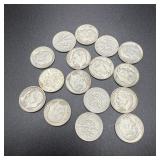 (16) 1961 Silver Roosevelt Dimes
