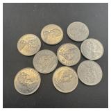 (9) Canadian Nickels (1965-1969)