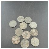 (11) 1943 Steel Wheat Wheat Cents