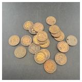 (22) Indian Head Pennies (Mixed Dates)