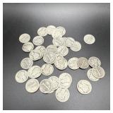 (44) 1917 Silver Mercury Dimes