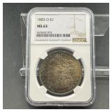 1883-O MS63 Toner Morgan Silver Dollar