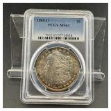 1885-O MS63 Toner Morgan Silver Dollar