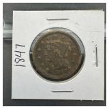1847 Large Cent