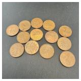 (13) Canadian Pennies (1980s)