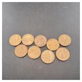 (8) Canadian Pennies (1960s)