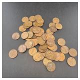 (58) 1970s Memorial Cent Pennies