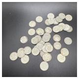 (45) 1963 Silver Roosevelt Dimes