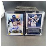 Two autograph football cards - Desmond Lewis and J