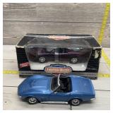 ERTL 1/18 1996 Firebird Trans Am + 1/18 1969 Corve