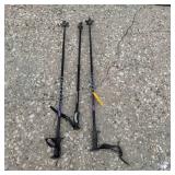 Three ski poles