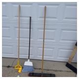 Push broom, broom, and mop handle