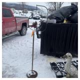 Metal cardinal decoration with base, approx. 64 in