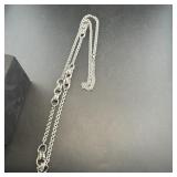 Sterling Silver Necklace Chain, 34", 925, 29.6 GR