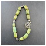 Sterling Silver Green Turquoise Southwest Bracelet